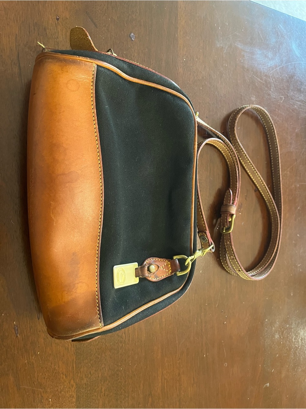 Dooney And Bourke Vintage Black And Tan Shoulder Bag Good Condition